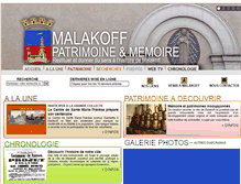 Tablet Screenshot of malakoff-patrimoine.fr